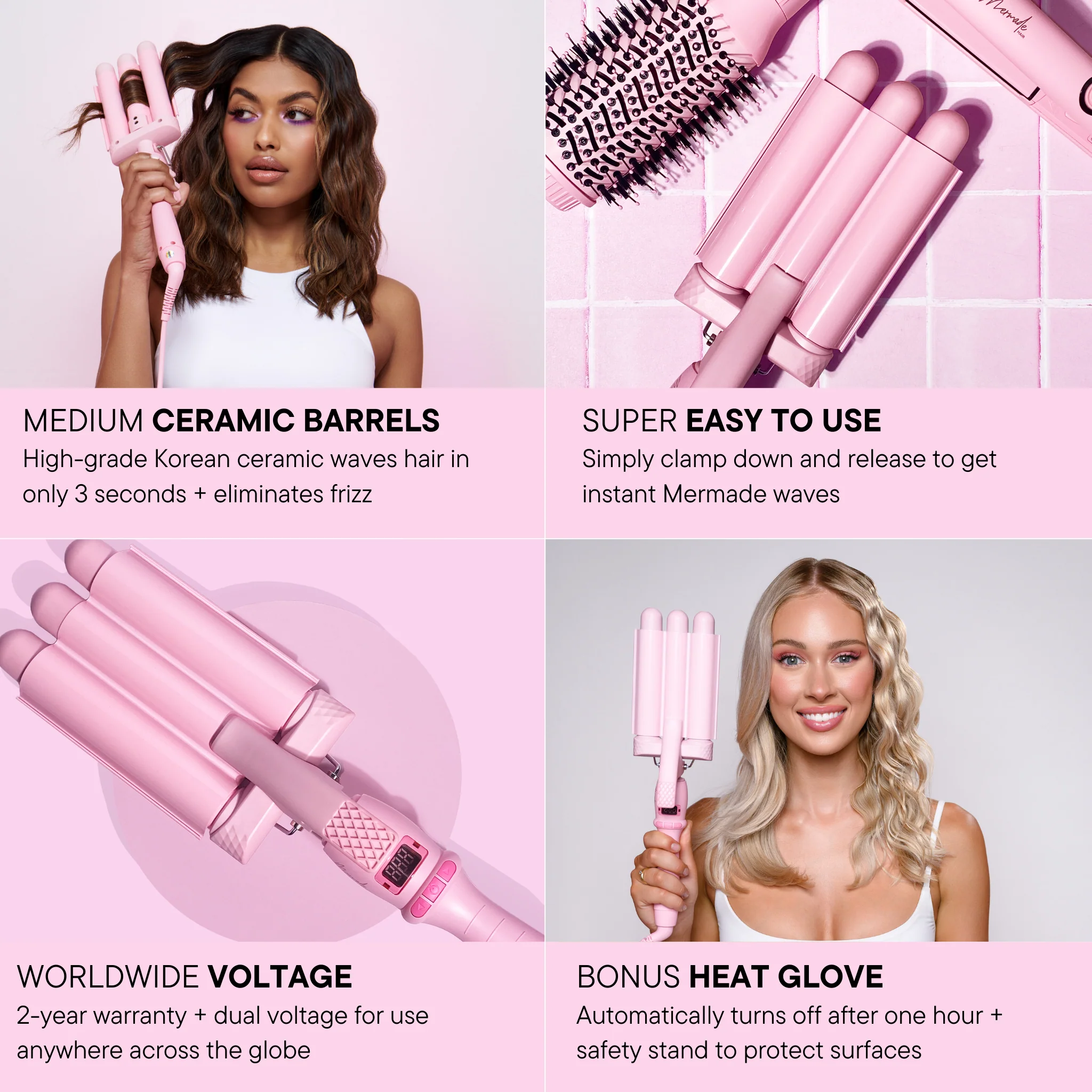 1" Mini Pro Waver - Pink - Image 9